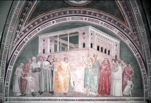 San Francisco renunciando a sus bienes mundanos, de la Capilla Bardi, c.1320